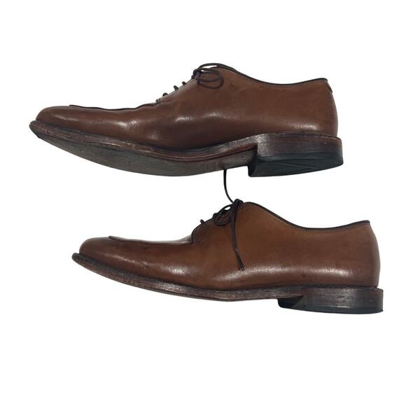 Allen Edmunds Delray Brown Leather Dress Shoes Men's Size 9D Split Toe USA Made - Picture 4 of 11